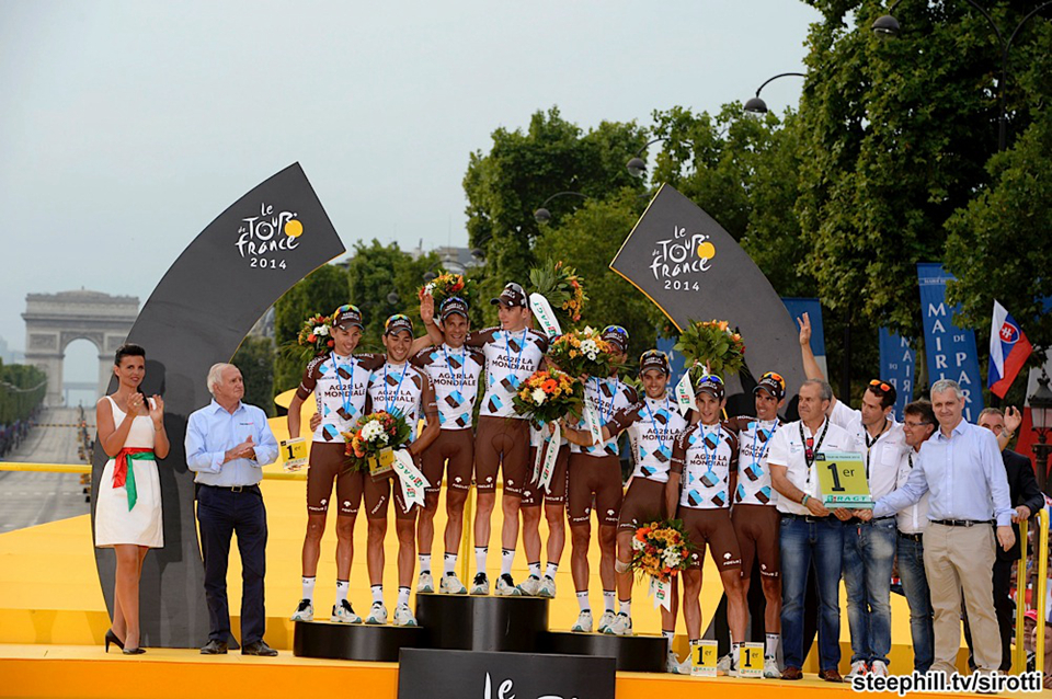 French team Ag2r La Mondiale wins the team award